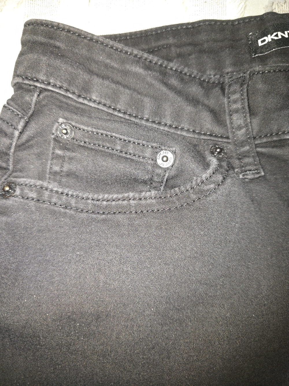 Dkny Women's Black Denim Shorts - Picture 2 of 6
